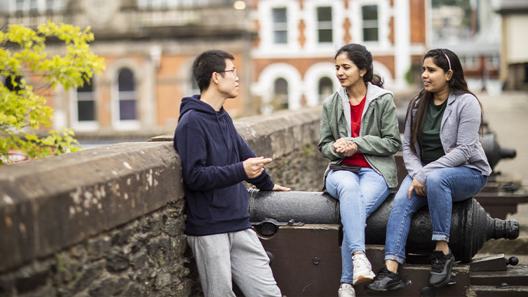 A group of international students at a university